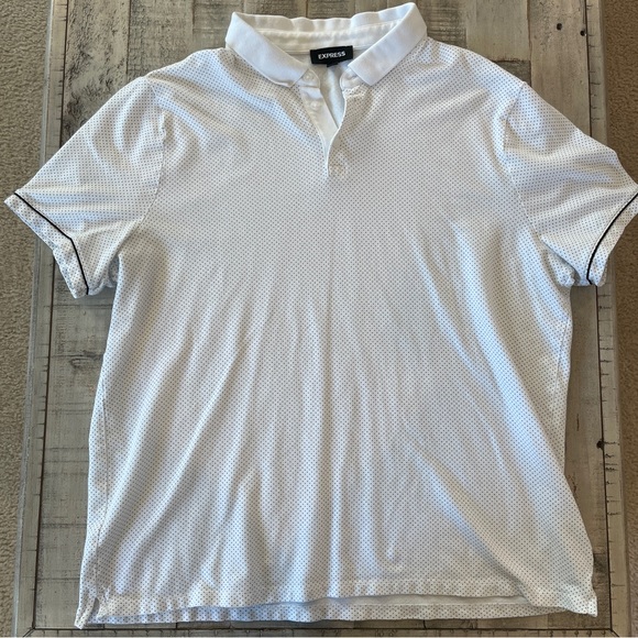Men’s Express white polo extra large - xl - Picture 1 of 5